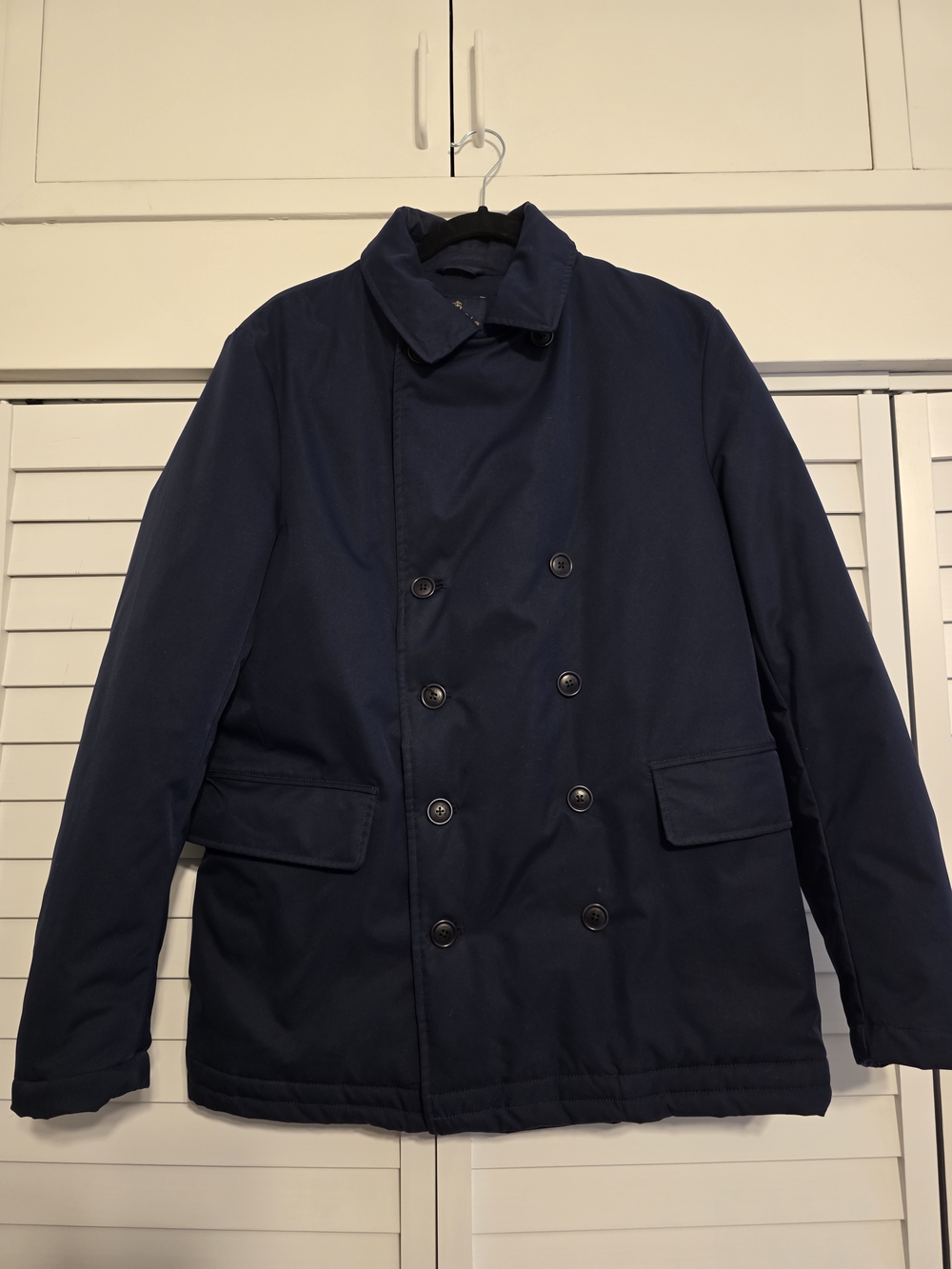 Brooks Brothers Navy Double-Breasted Pea Coat